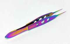 Ophthalmic Corneal Forceps Multi PVD Coating Straight, 0.12mm, Stainless Steel