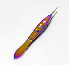 Ophthalmic Corneal Forceps Multi PVD Coating Straight, 0.12mm, Stainless Steel