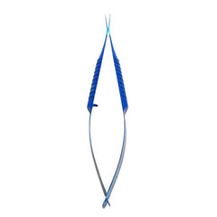 Ophthalmic Cross Action Capsulorhexis Forceps Curved Titanium Spring Action
