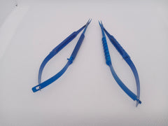 Ophthalmic Micro Corneal Needle Holder Curved W/O Lock Titanium 11cm 4.5 inches
