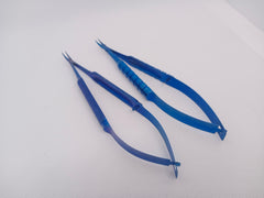 Ophthalmic Micro Corneal Needle Holder Curved W/O Lock Titanium 11cm 4.5 inches