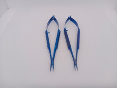 Ophthalmic Micro Corneal Needle Holder Curved W/O Lock Titanium 11cm 4.5 inches