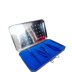 OPHTHALMIC STERILIZATION BOX STAINLESS STEEL 6” x 10” inches with Silicone Pad