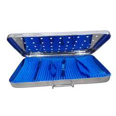 OPHTHALMIC STERILIZATION BOX STAINLESS STEEL 6” x 10” inches with Silicone Pad