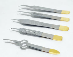 Excellent Quality Hair Transplant Forceps Set 5 Pieces Stainless Steel