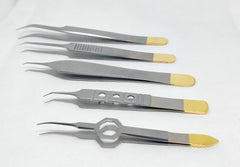 Excellent Quality Hair Transplant Forceps Set 5 Pieces Stainless Steel