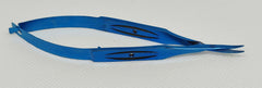 TITANIUM CORNEAL SCISSOR CURVED BLUNT TIPS MEDIUM BLADES 11cm 4 1/2 inches