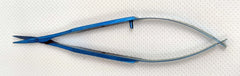 TITANIUM CORNEAL SCISSOR CURVED BLUNT TIPS MEDIUM BLADES 11cm 4 1/2 inches