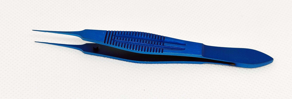 Titanium Castroviejo Corneal Forceps 0.12mm Wide Handle Straight 1x2 teeth