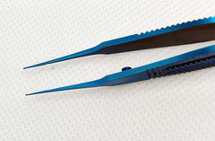 Titanium Castroviejo Corneal Forceps 0.12mm Wide Handle Straight 1x2 teeth