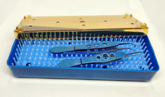 Autoclavable Small Disinfecting Box with Silicone Mat W =2.5" x L=7" x H= 1"