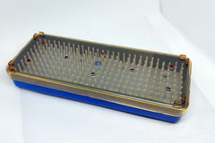 Autoclavable Small Disinfecting Box with Silicone Mat W =2.5" x L=7" x H= 1"