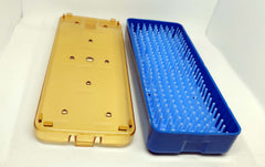 Autoclavable Small Disinfecting Box with Silicone Mat W =2.5" x L=7" x H= 1"