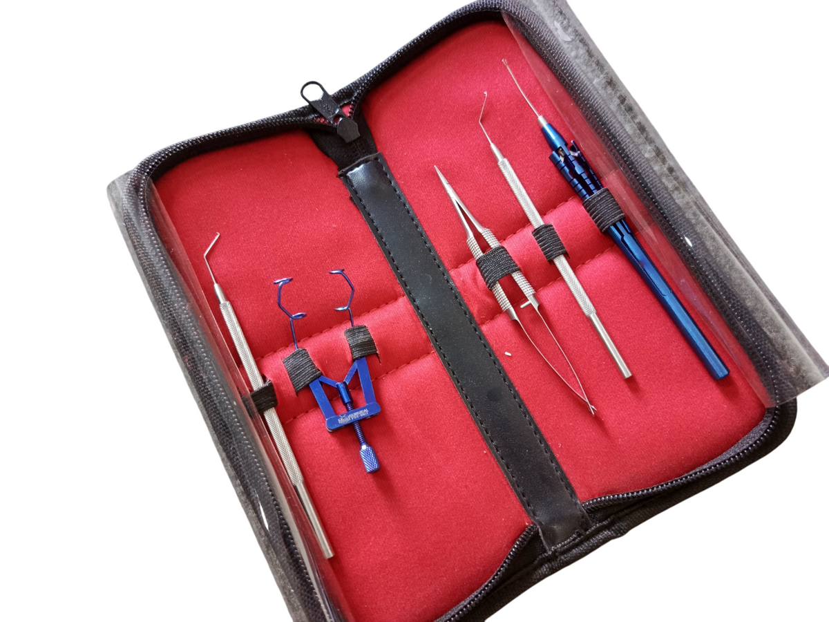 FEMTO Cataract Set 5 Pcs with Leather Pouch for Ophthalmic Surgery