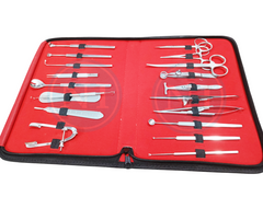 Ophthalmic Oculoplastic Surgery Set 20 Pcs Stainless Steel with Leather Pouch
