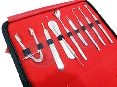 Ophthalmic Oculoplastic Surgery Set 20 Pcs Stainless Steel with Leather Pouch