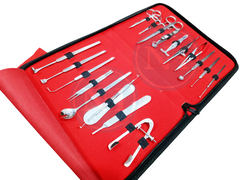 Ophthalmic Oculoplastic Surgery Set 20 Pcs Stainless Steel with Leather Pouch