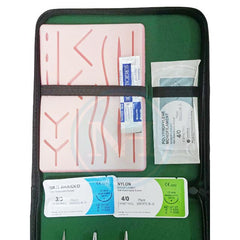 Student Basic Suture Practice Kit/Training Kit 19 Pieces with Leather Pouch