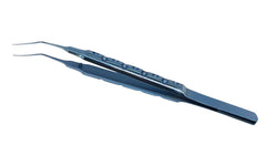 Titanium Utrata Capsulorhexis Forceps Angled, Curved, Round Handle