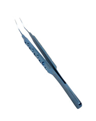 Titanium Utrata Capsulorhexis Forceps Angled, Curved, Round Handle