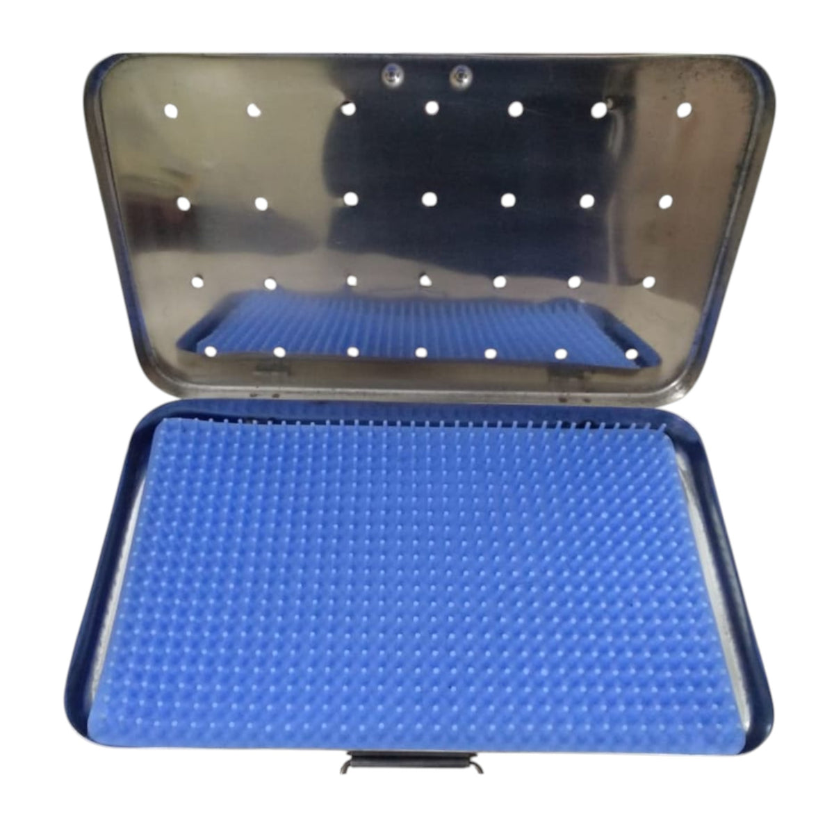 OPHTHALMIC STERILIZATION BOX STAINLESS STEEL 6” x 10” inches with Silicone Pad