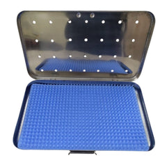 OPHTHALMIC STERILIZATION BOX STAINLESS STEEL 6” x 10” inches with Silicone Pad