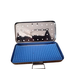OPHTHALMIC STERILIZATION BOX STAINLESS STEEL 6” x 10” inches with Silicone Pad
