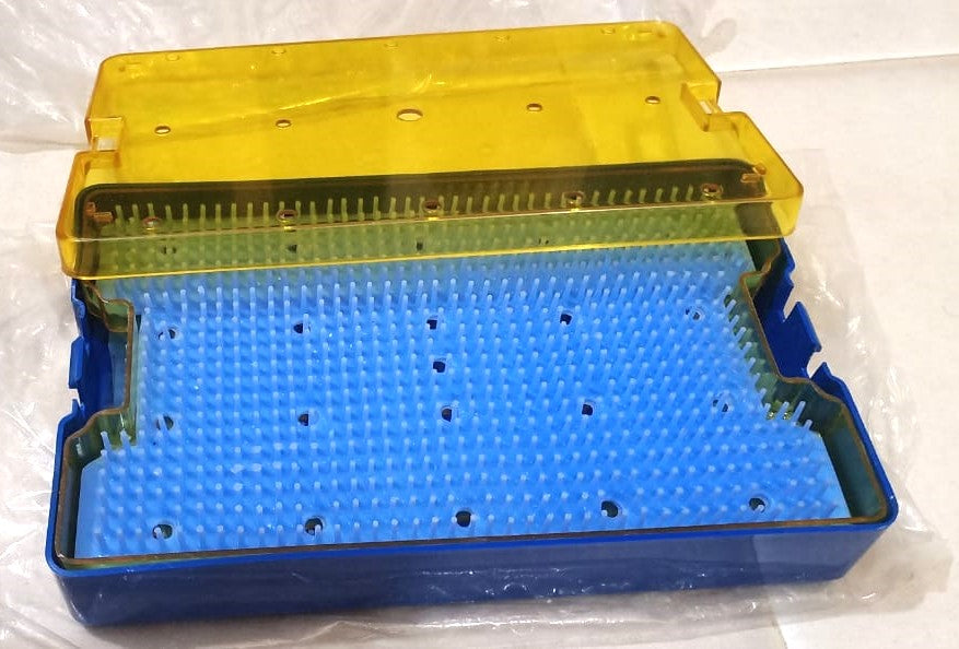 Autoclavable Double Layer Disinfecting Box with Silicone Mat 6" x 10" x 1.75"