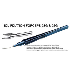 Ophthalmic Vitreoretinal Micro IOL Fixation Forceps 23G & 25G Titanium