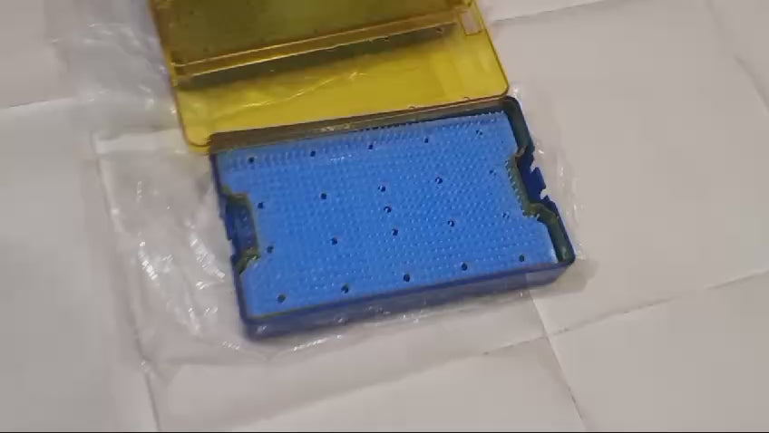 Autoclavable Double Layer Disinfecting Box with Silicone Mat 6" x 10" x 1.75"