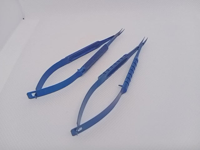 Ophthalmic Micro Corneal Needle Holder Curved W/O Lock Titanium 11cm 4.5 inches