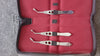 Meibomian Gland Expressors Massage Forceps Stainless Steel 4 Pcs Set with Leather Pouch