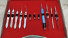 BASIC OPHTHALMIC CATARACT SET 12 PCS STAINLESS STEEL WITH LEATHER KIT POUCH