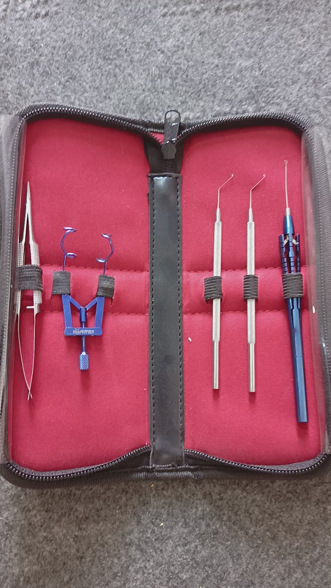 FEMTO Cataract Set 5 Pcs with Leather Pouch for Ophthalmic Surgery