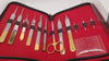 BASIC HAIR TRANSPLANT INSTRUMENTS KIT 12 PCS WITH LEATHER POUCH